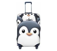 DJUETRUI Copertura per bagagli con pinguino carino copertura elastica per valigie antigraffio da viaggio protettiva lavabile antipolvere copertura per bagagli adatta per bagagli da 45 a 81 cm, M, nero