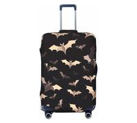 DJUETRUI Copertura per bagagli con pipistrelli volanti di Halloween, copertura elastica per valigie da viaggio, antigraffio, lavabile, antipolvere, adatta per bagagli da 45 a 81 cm, grande, nero