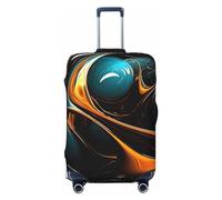 DJUETRUI Copertura per bagagli con sfondo astratto, elastica, antigraffio, per valigie da viaggio, lavabile, antipolvere, adatta per bagagli da 45 a 81 cm, taglia M, colore nero