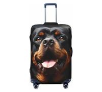 DJUETRUI Copertura per bagagli Cool Rottweiler Dog Art elastica per valigie antigraffio da viaggio, lavabile, antipolvere, adatta per bagagli da 45-81 cm