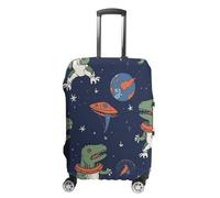 DJUETRUI Copertura per bagagli divertente astronauta dinosauro razzo elastico valigia copertura antigraffio viaggio protezione lavabile antipolvere bagagli copre adatto per bagagli da 45-81 cm
