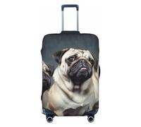 DJUETRUI Copertura per bagagli divertente carlino copertura elastica per valigie antigraffio da viaggio protettiva lavabile antipolvere per bagagli adatta per bagagli da 45-81 cm