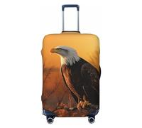 DJUETRUI Copertura per bagagli Golden Sunset Bald Eagle Copertura elastica per valigie da viaggio, antigraffio, lavabile, antipolvere, adatta per bagagli da 45-81 cm