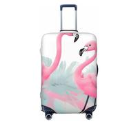 DJUETRUI Copertura per bagagli Love Flamingo elastica per valigie antigraffio da viaggio, lavabile, antipolvere, adatta per bagagli da 45-81 cm