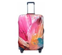 DJUETRUI Copertura per bagagli, spazzole colorate, elastica, antigraffio, per valigie da viaggio, lavabile, antipolvere, adatta per bagagli da 45 a 81 cm, grande, nero