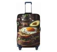 DJUETRUI Copertura per bagagli Tasty Food elastica per valigie antigraffio da viaggio, lavabile, antipolvere, adatta per bagagli da 45-81 cm, XL, nero
