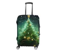 DJUETRUI Copertura per bagagli verde albero di Natale elastico valigia copertura antigraffio viaggio valigia Protector lavabile antipolvere bagagli copre adatto per bagagli 45-81 pollici