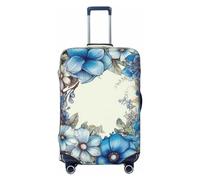 DJUETRUI Copertura per valigie con ghirlanda di acquerelli, elastica, antigraffio, per valigie da viaggio, lavabile, antipolvere, adatta per bagagli da 45,7 a 81,7 cm