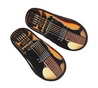 DJUETRUI Pantofole pelose per uomo e donna, antiscivolo, in memory foam, pantofole per chitarra strumentale, calde e comode, in peluche, scarpe invernali, per interni ed esterni, taglia media, colore