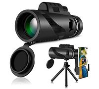 DJXIK Telescopio monoculare portatile, 12 x 50, ad alta potenza, con supporto per smartphone e treppiede regolabile, per bird watching, caccia, campeggio, viaggi, fauna selvatica, adatto per adulti