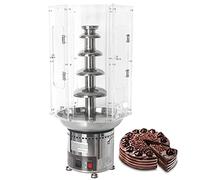 DJXLMN Macchina della fontana del cioccolato dell'acciaio inossidabile con la copertura antipolvere acrilica trasparente per l'attrezzatura del buffet di cerimonia