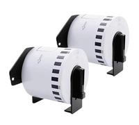Dk 1209 Rotolo di Carta Termica 62mm x 29mm 800 Pagine compatibili con stampanti per Etichette QL Come QL-500 QL-570 DK-11209 Etichetta(2 Rolls)