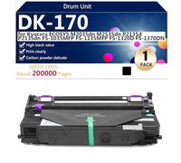 DK-170 Unità Tamburo Compatibile per Kyocera ECOSYS M2035dn M2535dn P2135d P2135dn FS-1035MFP FS-1135MFP Stampanti, alta Capacità 200000 Pagine, Stampa ad alta Definizione,Black-1 pack