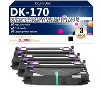 DK-170 Unità Tamburo Compatibile per Kyocera ECOSYS M2035dn M2535dn P2135d P2135dn FS-1035MFP FS-1135MFP Stampanti, alta Capacità 200000 Pagine, Stampa ad alta Definizione,Black-3 pack
