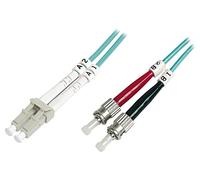 DK-2531-01/3 cavo patch in fibra ottica OM3 LC/UPC, ST/UPC 1m LSZH turchese D...