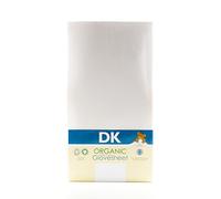 Dk Glovesheets 100% Organic Cotton Fitted Large Travel Cot Sheet (White, 105X75Cm)