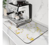 DK177 Tappetino da caffè e bar, tappetino assorbente per nascondere le macchie, con retro in gomma impermeabile, adatto sotto la macchina del caffè, caffettiera, macchina