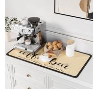 DK177 Tappetino da caffè e bar, tappetino assorbente per nascondere le macchie, con retro in gomma impermeabile, adatto sotto la macchina del caffè, caffettiera, macchina per caffè espresso, accessori