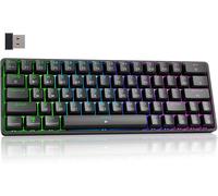 DK63 Tastiera Gaming Wireless Con Interruttori Meccanica Lineari,60% Tastiera 2.