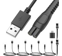 DKARDU Caricabatterie per rasoio da 5 V per Philips, cavo di ricarica USB per Philips Norelco OneBlade QP2724 QP2734 QP2834 QP4530 QP1924 S7887 MG5910 MG7910 Trimmer (4 pezzi)