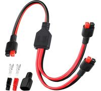 DKARDU per Anderson Y Splitter Connettore Cavo 1 a 2 45A Pannello Solare Cavo di Estensione Ramo Adattatore parallelo per GZ Jackery Power Pole Port RV Generatore Solare Centrale Elettrica