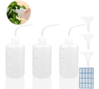 DKBT 3PCS Bottiglia Plastica 150ml Flaconi Botticini Squeeze Bottle Spargishampoo Annaffiatoi per la Pulizia Delle Bottiglie Trasparenti Per il Giardinaggio L'Irrigazione Delle Piante il Laboratorio