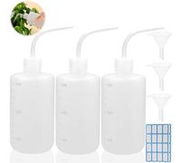 DKBT 3PCS Bottiglia Plastica 500ml Flaconi Botticini Squeeze Bottle Spargishampoo Annaffiatoi per la Pulizia Delle Bottiglie Trasparenti Per il Giardinaggio L'Irrigazione Delle Piante il Laboratorio