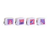 DKD Home Decor Beauty Case da Viaggio Bianco Policotone 15 x 6 x 12 cm (4 Pezzi)