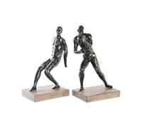 DKD Home Decor Bookends, Black/White, Estándar