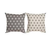DKD Home Decor Cuscino della marca Cotone Poliestere Stelle (2 Pezzi) (60 x 10 x 60 cm) (Riferimento: S3013345)