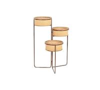 Dkd Home Decor Vaso Dkd Home Decor 55 X 42 X 79 Cm Nero Marrone Ferro Bambù Trop