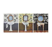DKD Home Decor Quadro della marca Tela Bagni (3 Pezzi) (30 x 1,8 x 40 cm) (Riferimento: S3013658)