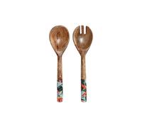 DKD Home Decor Set di Utensili da Cucina, Legno di Mango, Multicolore, Estándar