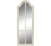 DKD Home Decor Specchio da parete della marca bianco legno di mango (45 x 2 x 120 cm) (Riferimento: S3019231)