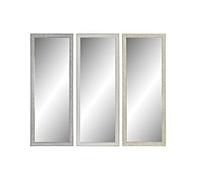 DKD Home Decor Specchio da parete della marca Vetro Grigio Beige Polistirolo (36 x 2 x 95,5 cm) (3 Pezzi) (Riferimento: S3019347)