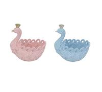 DKD Home Decor Svuotatori della marca Blu Cielo Resina Rosa Chiaro Romantico (23 x 14,3 x 23 cm) (2 Pezzi) (Riferimento: S3017395)