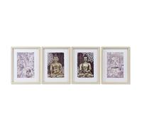 DKD Home Decor Tabella della marca Polistirolo Buddha (4 pezzi) (35 x 2,5 x 45 cm) (Riferimento: S3018186)