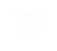 DKD Home Decor Tenda con luci LED Natale bianco PVC (200 x 1 x 200 cm)