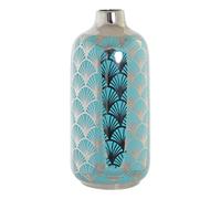 DKD Home Decor Vaso in porcellana orientale turchese (15 x 15 x 41,5 cm) (Riferimento: S3015271)