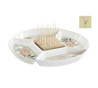 Vassoio per aperitivi DKD Home Decor 23,5 x 23,5 x 3 cm Verde Gres