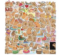 DKDDSSS 100 Pezz Adesivi Capybara, Stickers Animali Carini, Adesivi Divertent per Capibara, Adesivi per Bambini, per Bicicletta, Skateboard, Snowboard, Bagagli, Laptop, Adolescenti, Studenti