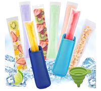 DKDDSSS 100 Pezzi Stampi per Ghiaccioli, Sacchetti Ghiaccioli, Sacchetti per Muffe Ice Popsicle, Sacchetti Ghiaccioli Gelato, per DIY Snack Yogurt Frullati Gelato