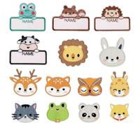 DKDDSSS 14 Pezzi Toppe Termoadesive, Toppa Pantaloni Bambini, Toppe Ricamate per Animali dei Cartoni, per Riparare Buchi, Giacche, Pantaloni, Camicie, Zaini, Maglioni