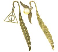 DKDDSSS 2pcs Segnalibro, Segnalibri Golden Snith, Segnalibro Particolare con Ciondolo Boccino, per Amanti della Lettura di Libri, Maestre, Amiche, Sorelle, Lettori e Mogli