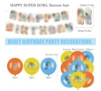DKDDSSS 32 pezzi Decorazioni Compleanno, Palloncini Compleanno, Bluey Decorazione Compleanno, Kit Feste Compleanno Forniture per Feste per Bambini