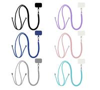 DKDDSSS 6 pezzi Cordino per Telefono, Regolabile Cordino Tracolla Universale Catena per Cellulare Adatta a Tutti gli Smartphone, Cinturini per Cordino Compatibile con iPhone/Samsung/Huawei