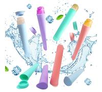 DKDDSSS 8 PCS Stampi per Ghiaccioli, Silicone Stampo per Ghiaccioli, Stampi per Ghiaccioli Professionali Set, DIY Stampi per Ghiaccioli Riutilizzabili, per Bambini e Adulti