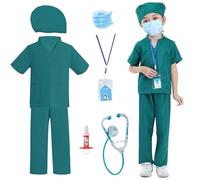 DKDDSSS Kit Dottoressa Bambini Costume Carnevale Bambina 3 Anni Giochi Bambini 3 4 5 Anni Camicia Dottore Giocattoli Costume Unisex Gioco del Dottore Halloween Regalo Bambina Bambino