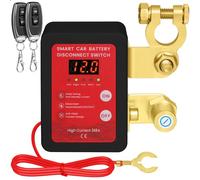 DkevEu Stacca Batteria 12V con Indicatore di Tensione a LED 240A Stacca Batteria per Auto Senza Fili Stacca Batteria Auto con Telecomando per Camper, Quad, Camion e Barca（Display LED）