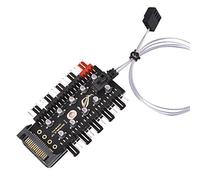 DKEY Fan Hub PWM controllo velocità - connette 10 Ventole alimentazione SATA (x10 PWM FAN)